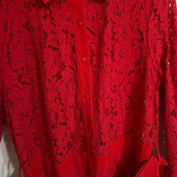 Super cute 1X red laced jumper. - Picture 3 of 8